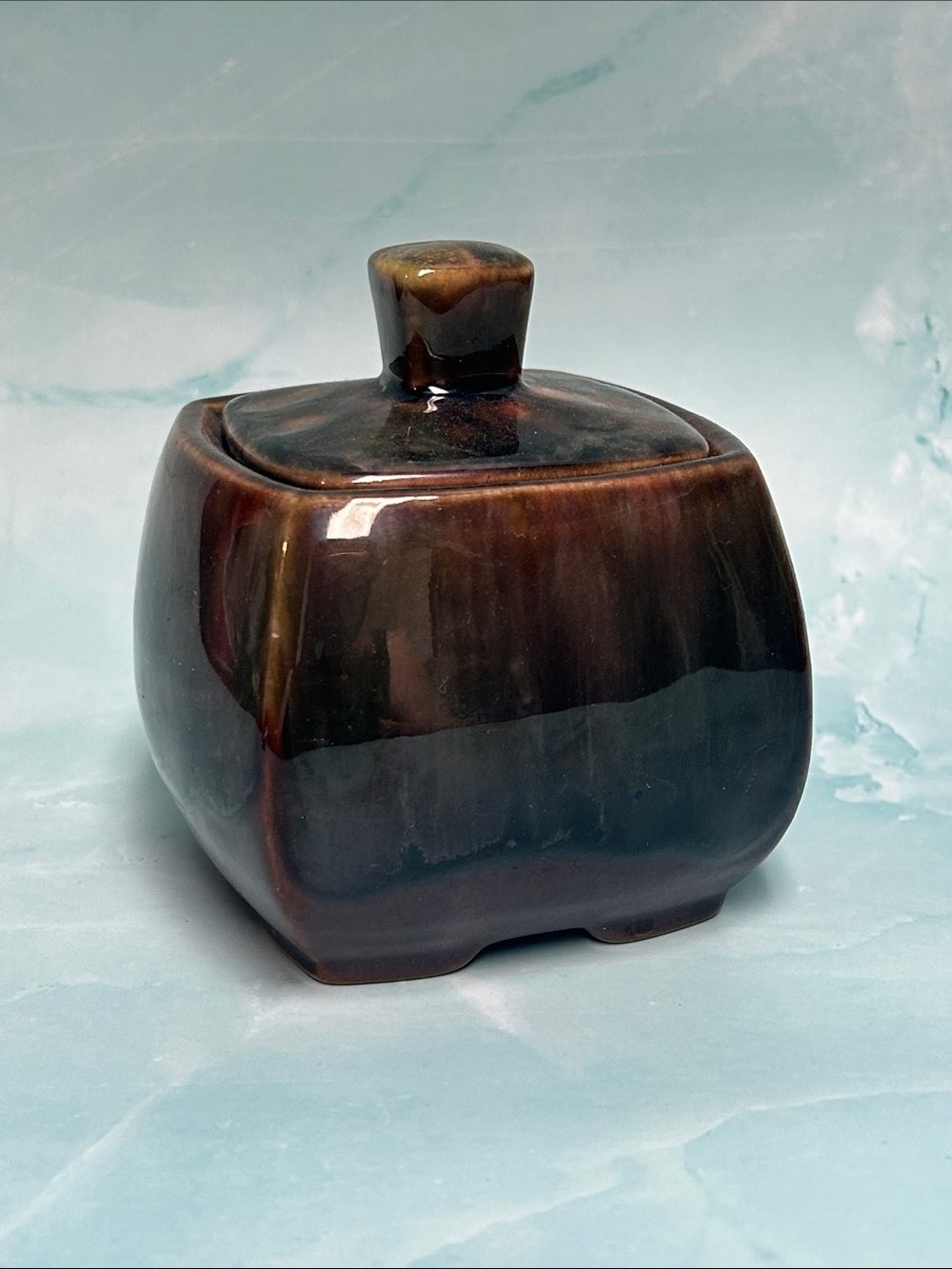 🔥🔥Vintage Beauce Art Pottery sugar bowl with lid